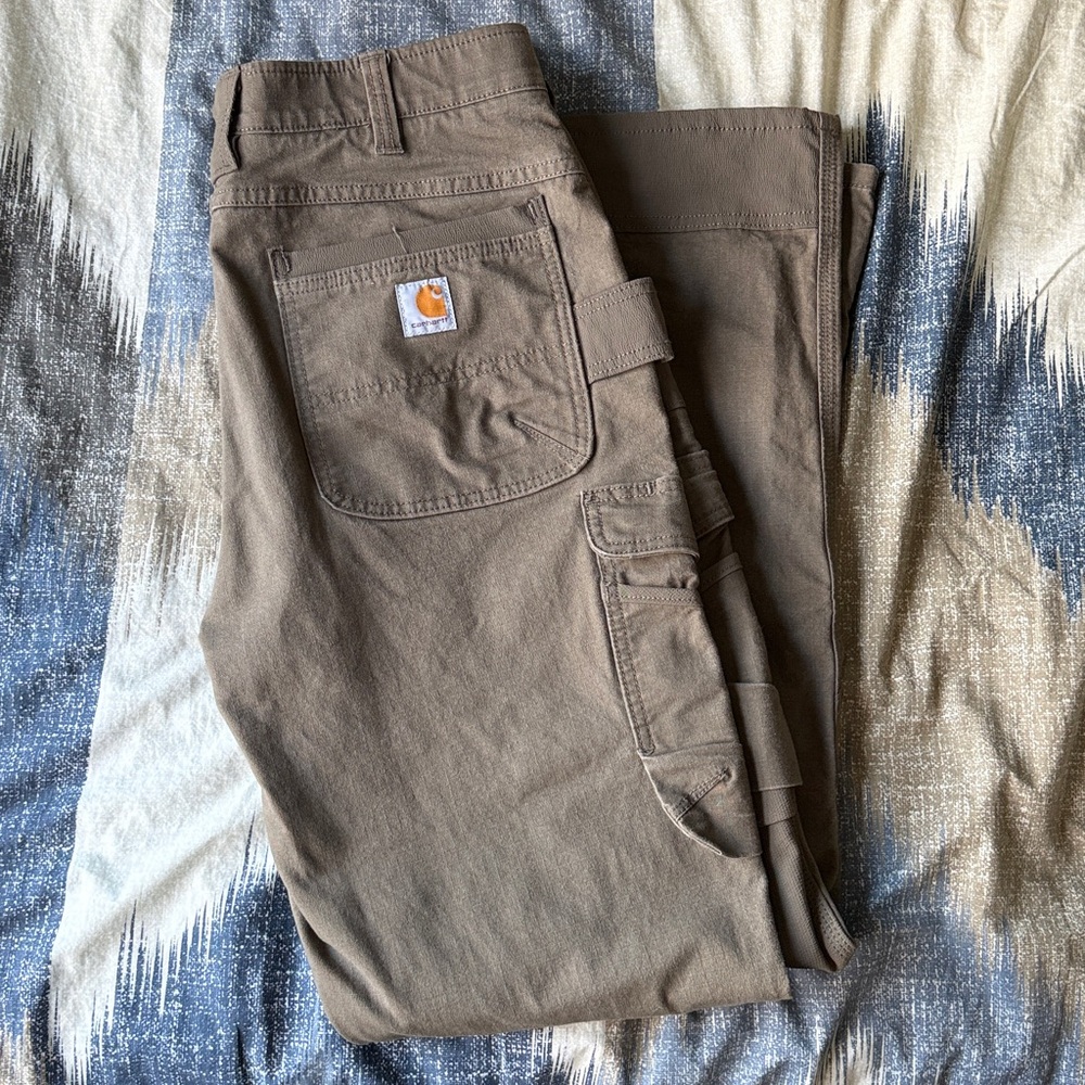 Carhartt Men's Dark-Olive Cargo Pants